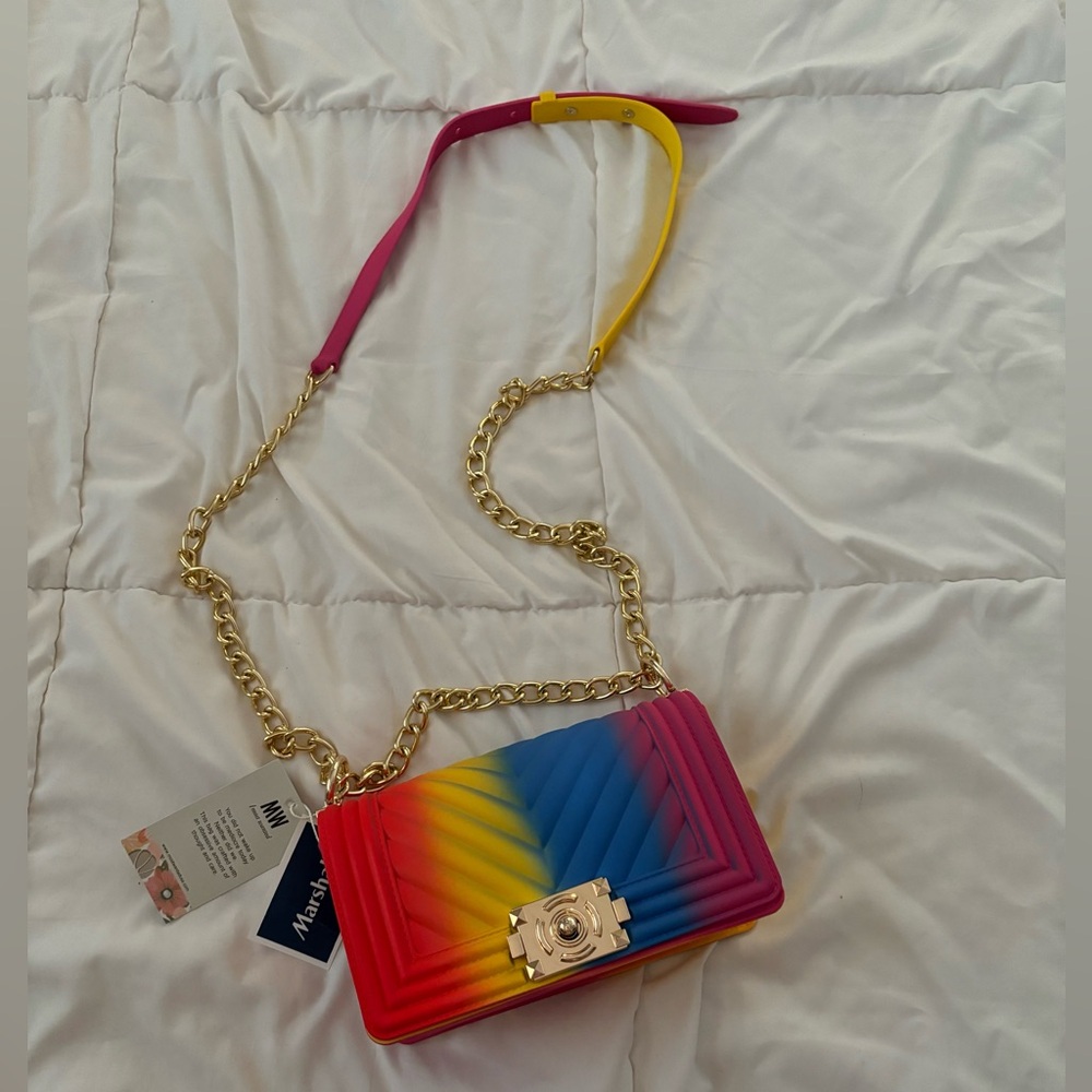 Medium Rainbow Rubber Purse